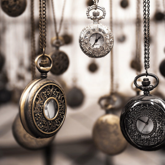 Gothic Steampunk Necklace Clocks