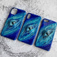 Three Blue Eye Dragon iPhone Phone Cases Front
