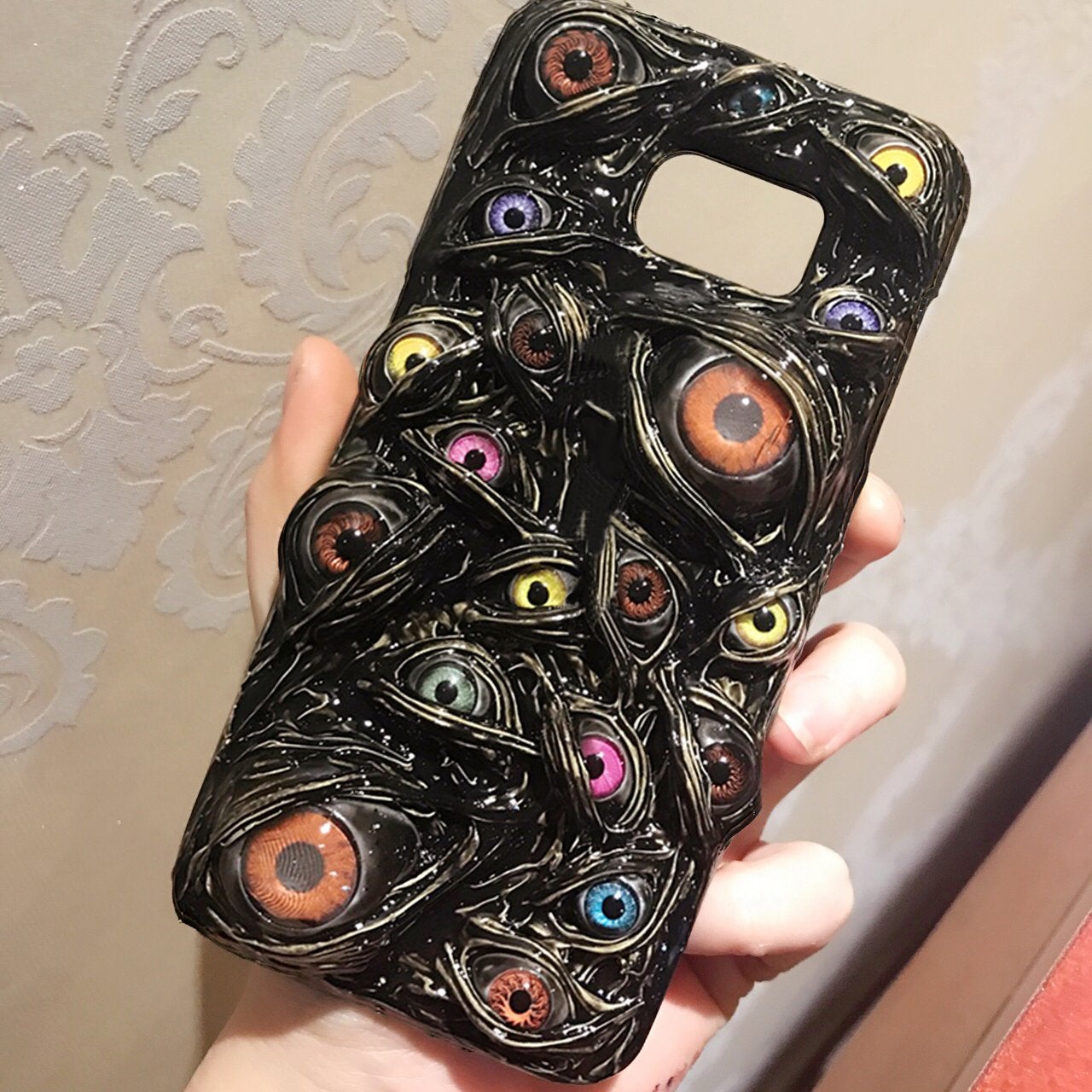 Creepy Pastel Goth Samsung Phone Case in Hand