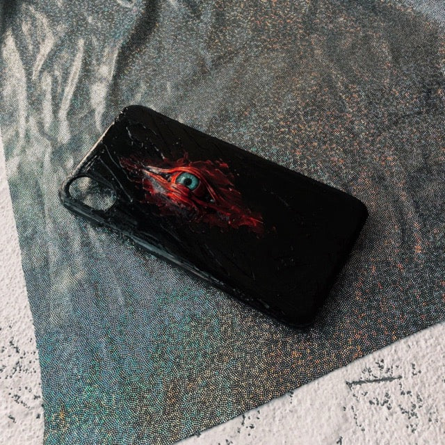 Tilted Goth iPhone Phone Case With Eye