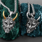 Evil Demon Skull Mask Necklace