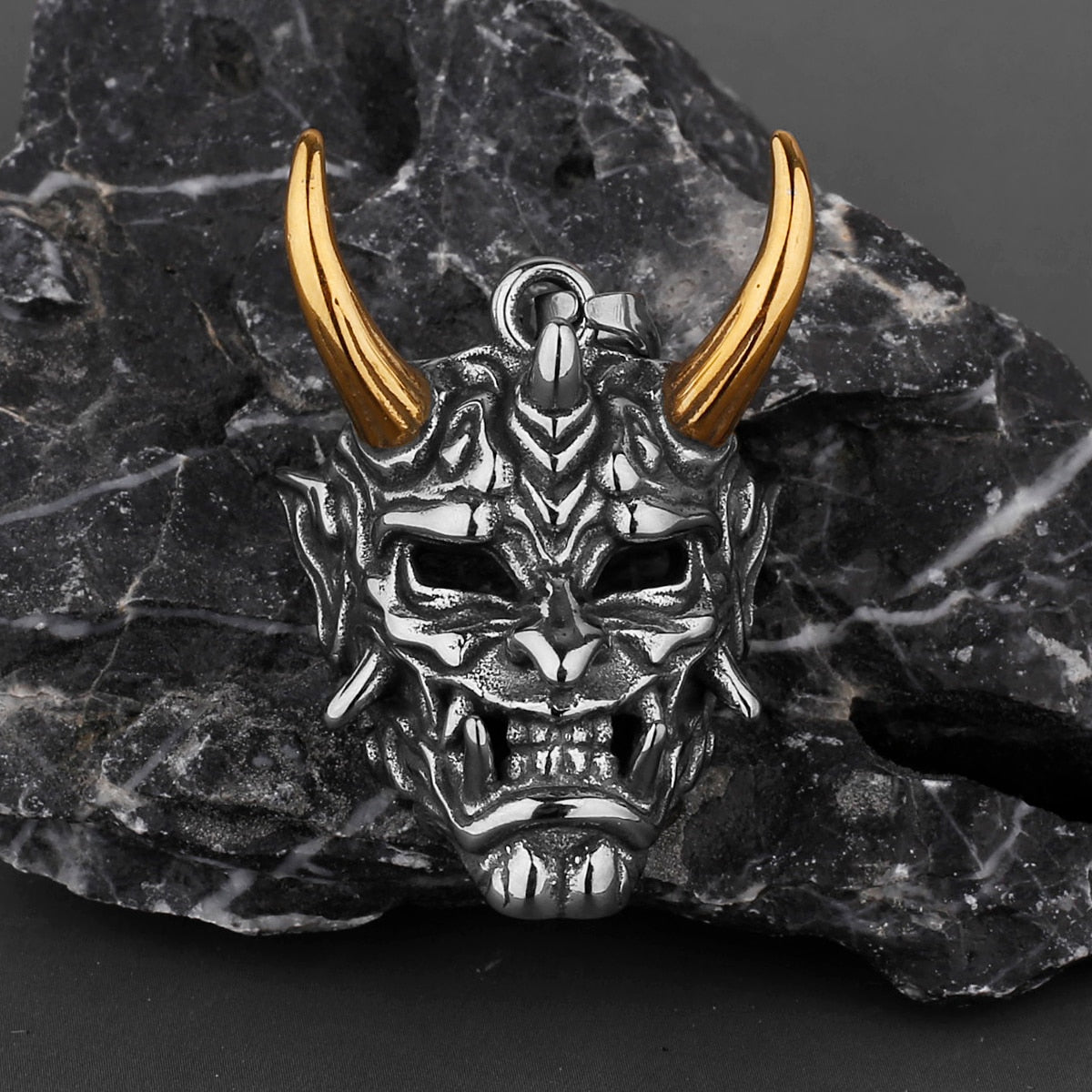 Evil Demon Skull Mask Necklace
