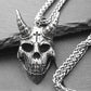 Demon Satan Cross Skull Necklace